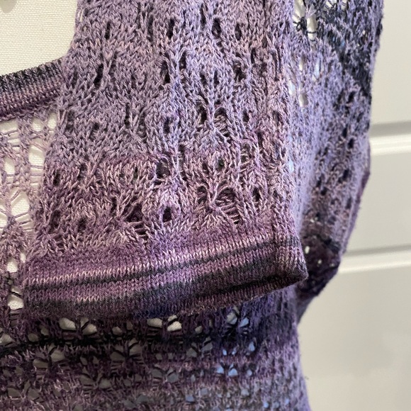 Boho KENSIE Cotton Crochet Fringed Pullover - Womens XL - Picture 5 of 9